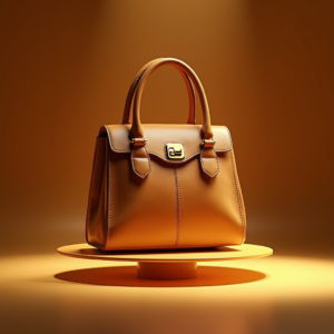 Food — Tailored Leather Handbag With Polished Gold Product Ads #0214 (FLUX)