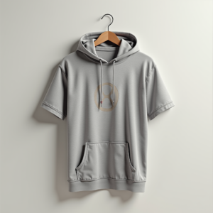 Hoodie — Bold Minimalist Logo Mark Centered On Commercial Design #0049 (Dreamina)