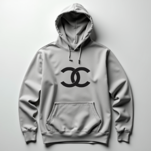Hoodie — Bold Minimalist Logo Mark Centered On Commercial Design #0073 (Dreamina)