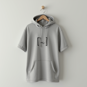 Hoodie — Bold Minimalist Logo Mark Centered On Commercial Design #0121 (Dreamina)