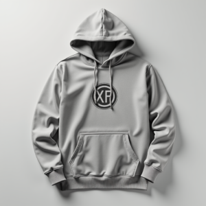 Hoodie — Bold Minimalist Logo Mark Centered On Commercial Design #0133 (Dreamina)