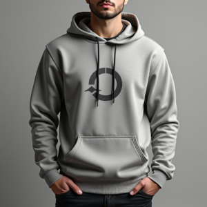 Hoodie — Bold Minimalist Logo Mark Centered On Commercial Design #0223 (ChatGPT)