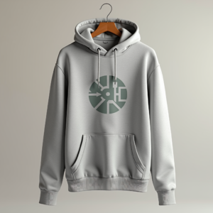 Hoodie — Bold Minimalist Logo Mark Centered On Commercial Design #0280 (FLUX)