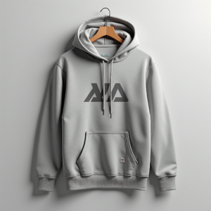 Hoodie — Bold Minimalist Logo Mark Centered On Commercial Design #0310 (Ideogram)