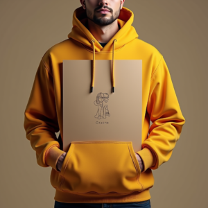 Hoodie — Clean Line-art Icon Printed On A Commercial Design #0027 (Stable Diffusion)