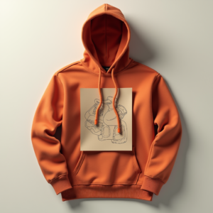 Hoodie — Clean Line-art Icon Printed On A Commercial Design #0075 (Stable Diffusion)