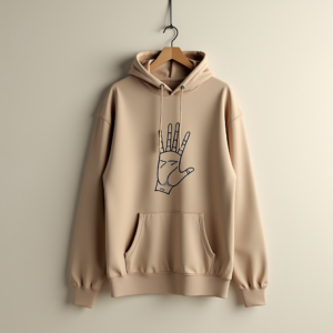 Hoodie — Clean Line-art Icon Printed On A Commercial Design #0123 (Stable Diffusion)