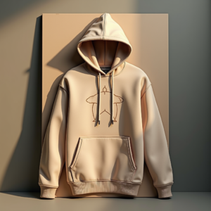 Hoodie — Clean Line-art Icon Printed On A Commercial Design #0189 (Recraft)