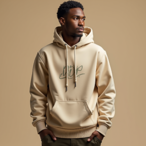 Hoodie — Clean Line-art Icon Printed On A Commercial Design #0213 (Recraft)