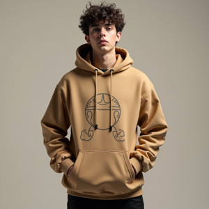 Hoodie — Clean Line-art Icon Printed On A Commercial Design #0219 (Stable Diffusion)