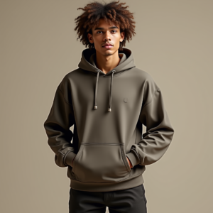 Hoodie — Clean Line-art Icon Printed On A Commercial Design #0228 (Seedream)