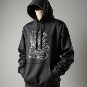 Hoodie — Duotone Illustrated Design Wrapped Around A Commercial Design #0011 (Leonardo)
