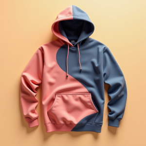 Hoodie — Duotone Illustrated Design Wrapped Around A Commercial Design #0041 (Krea)