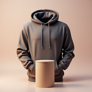 Hoodie — Duotone Illustrated Design Wrapped Around A Commercial Design #0065 (Krea)