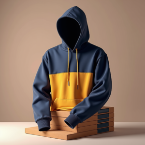 Hoodie — Duotone Illustrated Design Wrapped Around A Commercial Design #0101 (Krea)