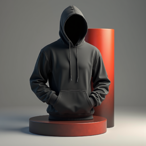 Hoodie — Duotone Illustrated Design Wrapped Around A Commercial Design #0155 (Leonardo)