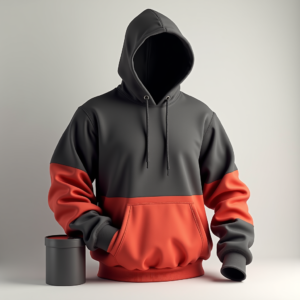 Hoodie — Duotone Illustrated Design Wrapped Around A Commercial Design #0173 (Krea)