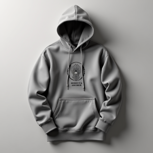 Hoodie — Duotone Illustrated Design Wrapped Around A Commercial Design #0185 (Krea)
