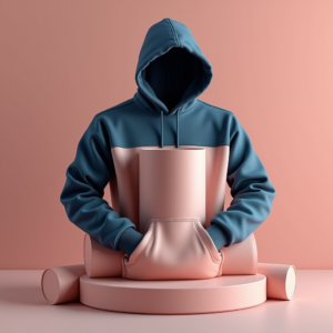 Hoodie — Duotone Illustrated Design Wrapped Around A Commercial Design #0260 (Firefly)