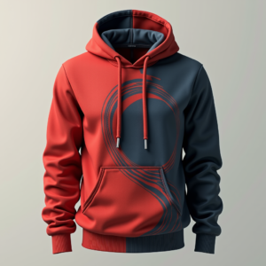 Hoodie — Duotone Illustrated Design Wrapped Around A Commercial Design #0326 (Midjourney)