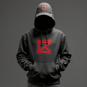Hoodie — Embroidered-style Emblem Mockup On A Structured Commercial Design #0028 (FLUX)