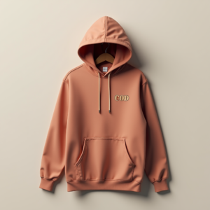 Hoodie — Embroidered-style Emblem Mockup On A Structured Commercial Design #0052 (FLUX)