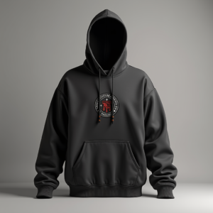 Hoodie — Embroidered-style Emblem Mockup On A Structured Commercial Design #0118 (Ideogram)