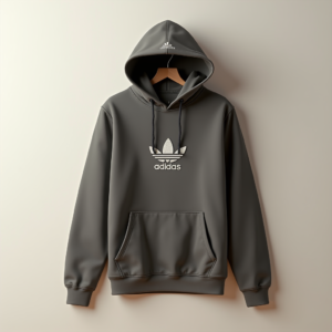 Hoodie — Embroidered-style Emblem Mockup On A Structured Commercial Design #0124 (FLUX)