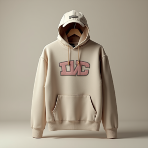 Hoodie — Embroidered-style Emblem Mockup On A Structured Commercial Design #0160 (FLUX)