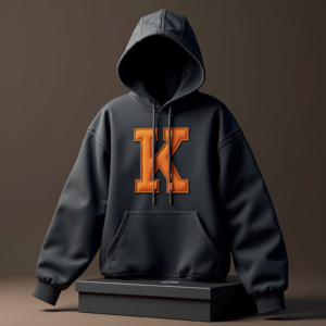 Hoodie — Embroidered-style Emblem Mockup On A Structured Commercial Design #0172 (FLUX)