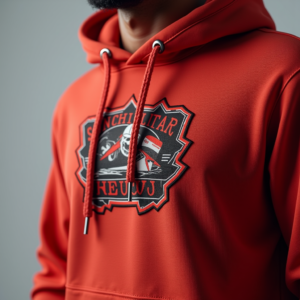 Hoodie — Embroidered-style Emblem Mockup On A Structured Commercial Design #0253 (Dreamina)