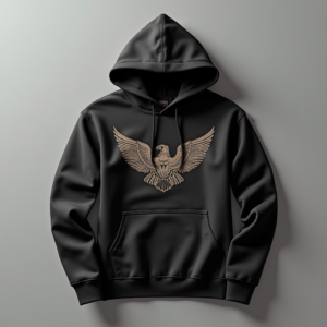 Hoodie — Embroidered-style Emblem Mockup On A Structured Commercial Design #0259 (ChatGPT)