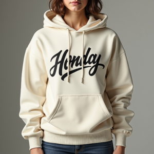 Hoodie — Hand-lettered Typographic Design Across A Cream Commercial Design #0008 (Firefly)