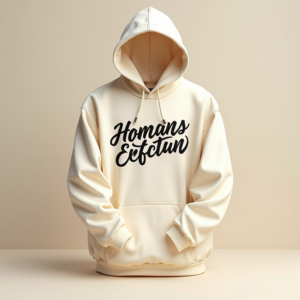 Hoodie — Hand-lettered Typographic Design Across A Cream Commercial Design #0062 (Midjourney)
