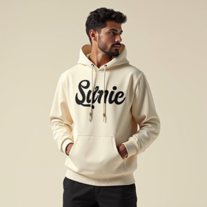 Hoodie — Hand-lettered Typographic Design Across A Cream Commercial Design #0068 (Firefly)