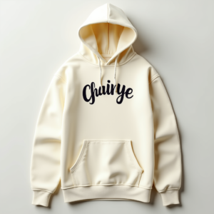 Hoodie — Hand-lettered Typographic Design Across A Cream Commercial Design #0110 (Midjourney)