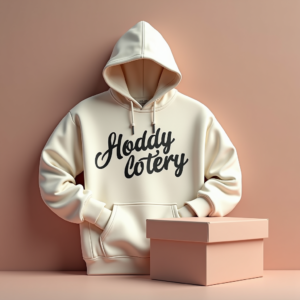 Hoodie — Hand-lettered Typographic Design Across A Cream Commercial Design #0170 (Midjourney)