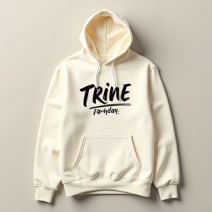 Hoodie — Hand-lettered Typographic Design Across A Cream Commercial Design #0233 (Krea)
