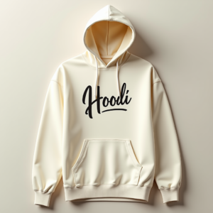Hoodie — Hand-lettered Typographic Design Across A Cream Commercial Design #0269 (Krea)