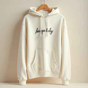 Hoodie — Hand-lettered Typographic Design Across A Cream Commercial Design #0281 (Krea)