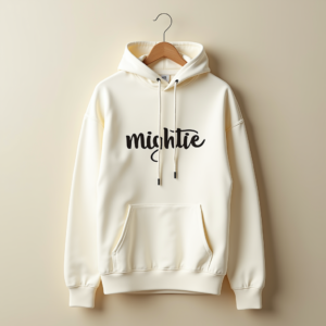 Hoodie — Hand-lettered Typographic Design Across A Cream Commercial Design #0317 (Krea)