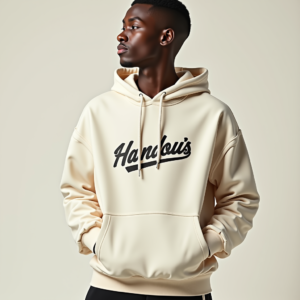 Hoodie — Hand-lettered Typographic Design Across A Cream Commercial Design #0335 (Leonardo)