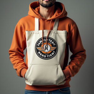 Hoodie — Retro Badge-style Logo Centered On A Commercial Design #0012 (Seedream)