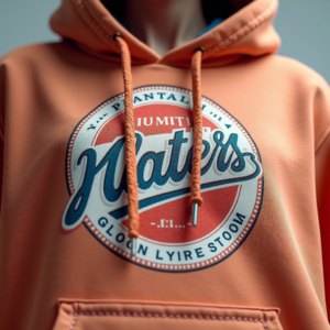 Hoodie — Retro Badge-style Logo Centered On A Commercial Design #0060 (Seedream)