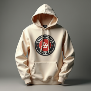 Hoodie — Retro Badge-style Logo Centered On A Commercial Design #0084 (Seedream)