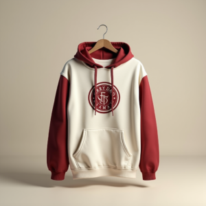 Hoodie — Retro Badge-style Logo Centered On A Commercial Design #0090 (Gemini)