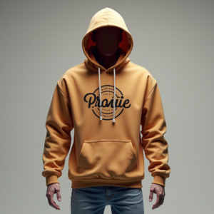 Hoodie — Retro Badge-style Logo Centered On A Commercial Design #0108 (Seedream)
