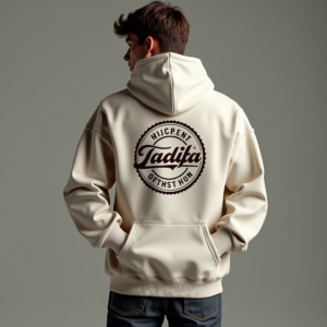 Hoodie — Retro Badge-style Logo Centered On A Commercial Design #0144 (Seedream)
