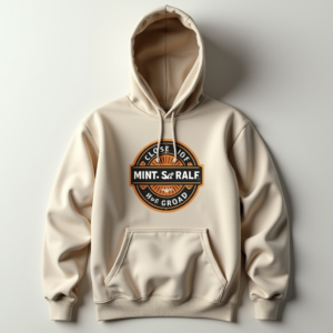 Hoodie — Retro Badge-style Logo Centered On A Commercial Design #0150 (Gemini)