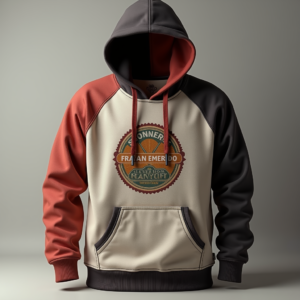 Hoodie — Retro Badge-style Logo Centered On A Commercial Design #0156 (Seedream)